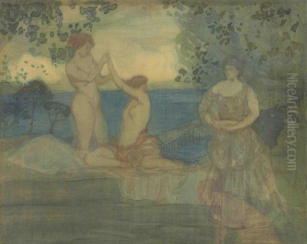 In The Land Of Dreams Oil Painting by Charles Edward Conder