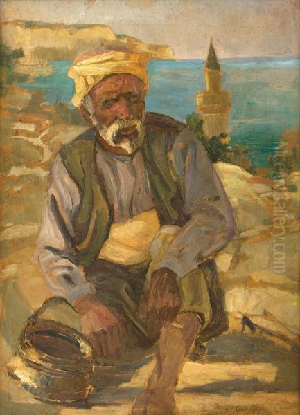 Turk In Balcic Oil Painting by Virgil Condoiu