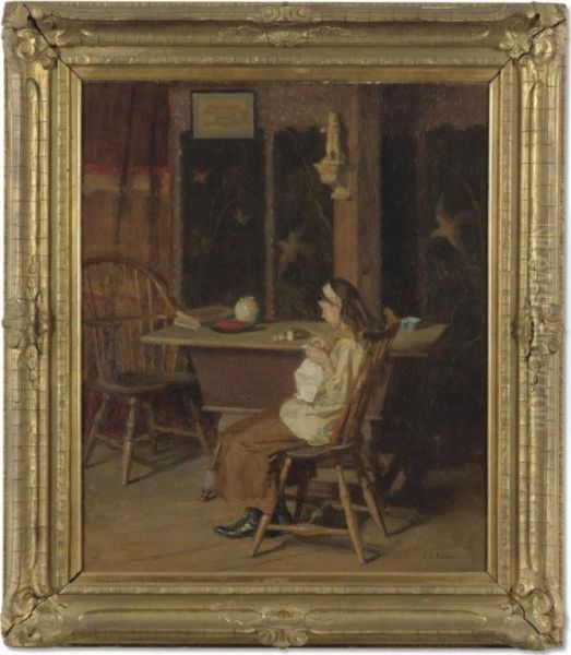 The Little Seamstress Oil Painting by John Ramsey Conner