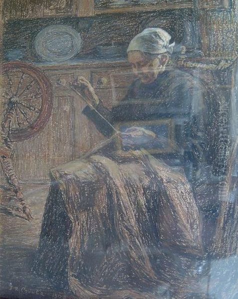 Woman Sewing by John Ramsey Conner