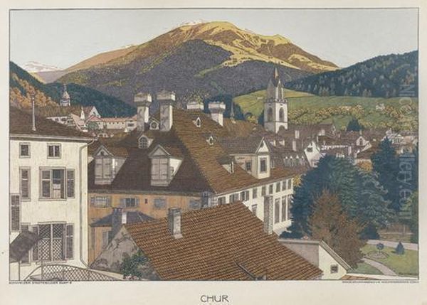 Chur Oil Painting by Christian Friedrich Conradin