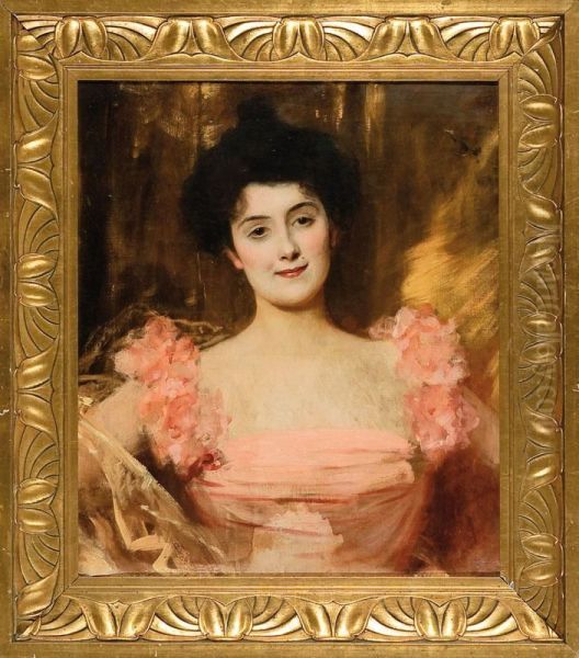 Ritratto Di Signora Oil Painting by Benjamin Jean Joseph Constant