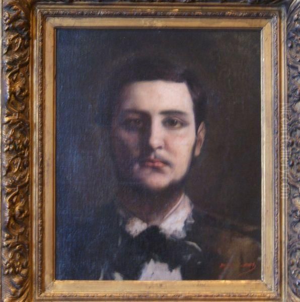 Portrait De Denis Velverme Oil Painting by Benjamin Jean Joseph Constant