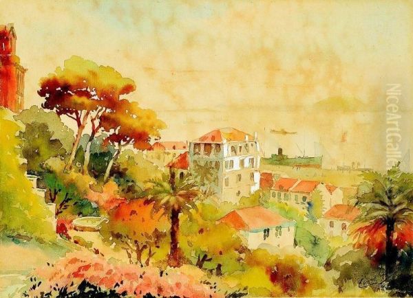 Trecho De Lisboa Oil Painting by Gabriel Constante