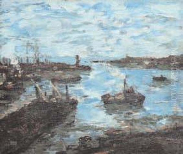 Porto Di Genova Oil Painting by Dante Conte