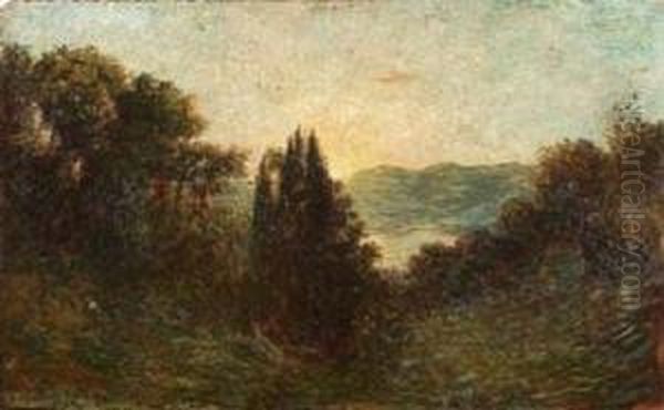 Tramonto Da Villa Sassi Oil Painting by Dante Conte