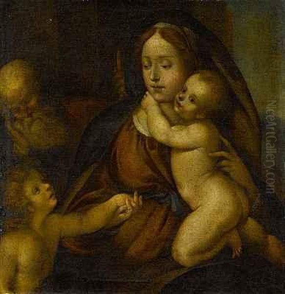 Madonna Mit Kind Und Johannesknaben Oil Painting by Dei Bernardino Conti