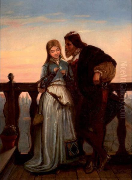 The Courtship Oil Painting by Tito Conti