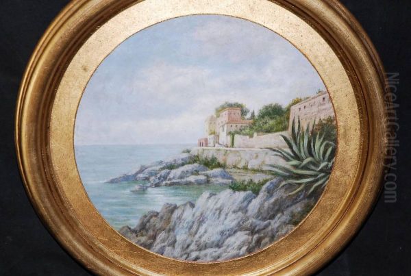 Scogliera Dinervi Oil Painting by Ulderico Contini