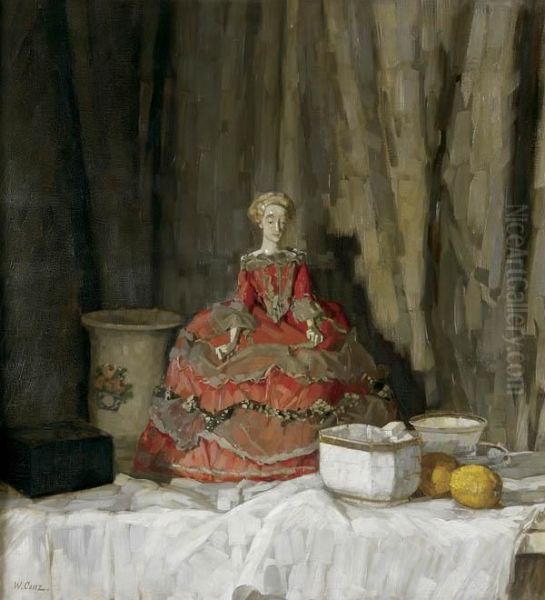 Still Life With Doll Oil Painting by Walter Conz