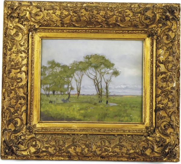 Out On The Marsh Oil Painting by George E. Cook