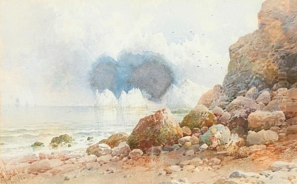 The Needles, Isle Of Wight Oil Painting by William Cook Of Plymouth