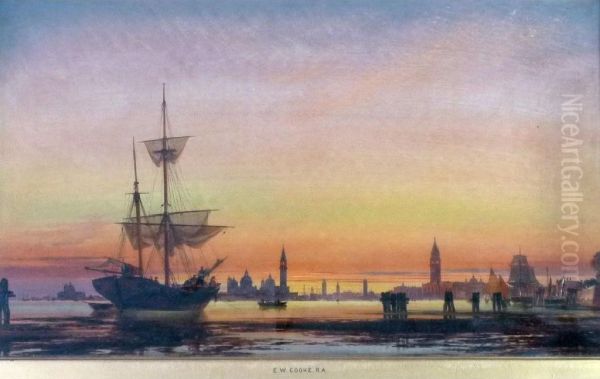 Venice Oil Painting by Edward William Cooke