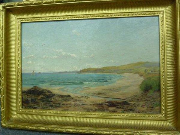 Coastal Landscape Oil Painting by Isaac Cooke