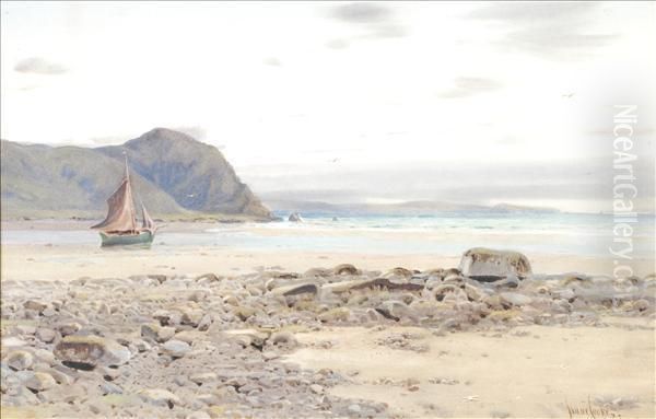 Low Tide Oil Painting by Isaac Cooke