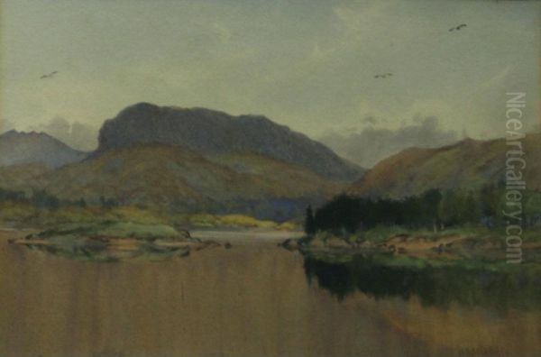 A Lake District Scene Oil Painting by Isaac Cooke