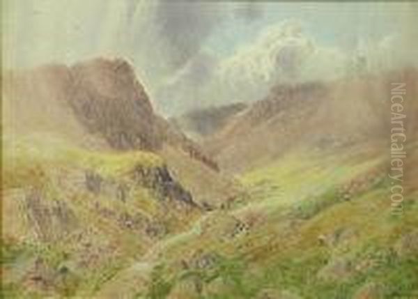 Honnister Crag, Lake District Oil Painting by Isaac Cooke