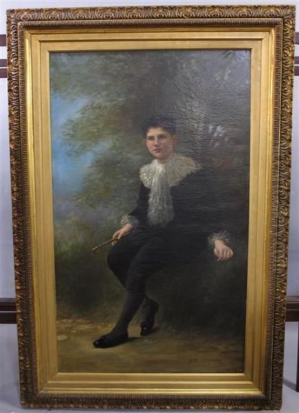 Portrait Of A Young Boy Oil Painting by Margaret Murray Cookesley