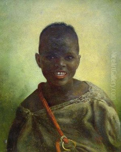 African Child Oil Painting by Margaret Murray Cookesley