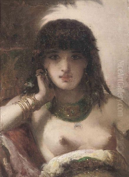 Odalisque Oil Painting by Pierre Oliver Joseph Coomans