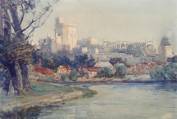 Windsor Castle Oil Painting by Hubert Coop