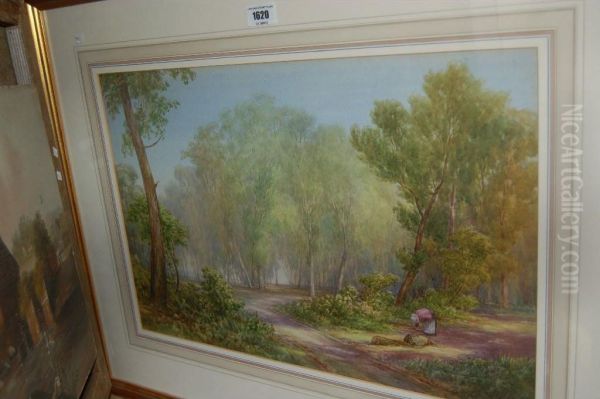 Edge Of The Wood, Great Barr Oil Painting by Byron Cooper