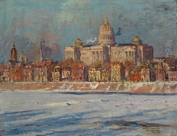 The Pennsylvania State Capitol Building, Harrisburg Oil Painting by Colin Campbell Cooper