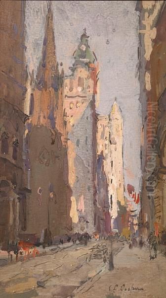 Wall Street Oil Painting by Colin Campbell Cooper