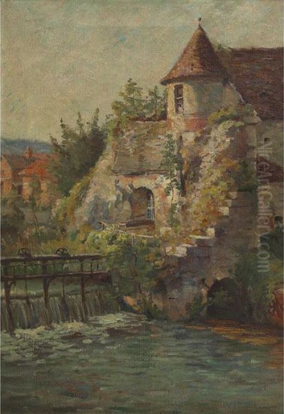 Mill In France Oil Painting by Emma Lambert Cooper