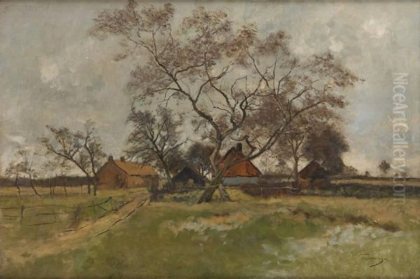 Paysage En Campine Oil Painting by Joseph Theodore Coosemans