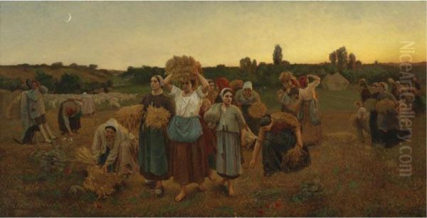 The Gleaners (after Jules Breton) Oil Painting by Alfred Bryant Copeland