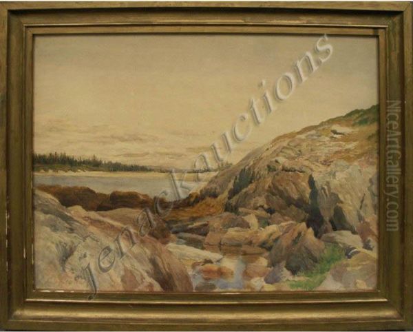 Coastal Landscape Oil Painting by Charles George Copeland