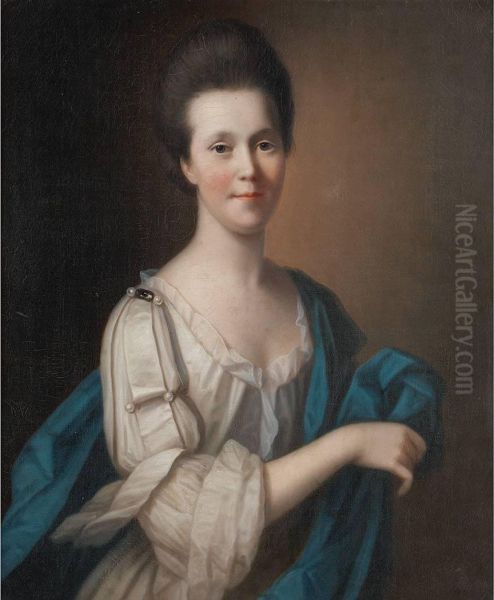 Portrait Of A Lady Saidto Be Ann Copeland Beale Oil Painting by John Singleton Copley