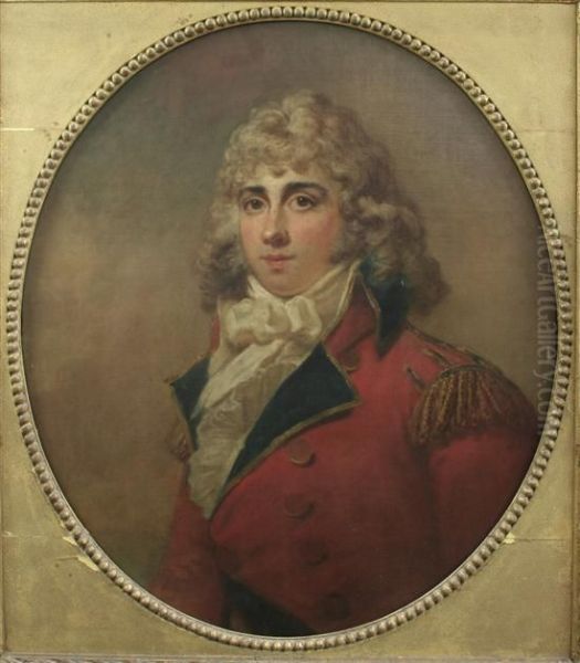 Portrait Of A Young Man Wearing A Red Military Coat Oil Painting by John Singleton Copley