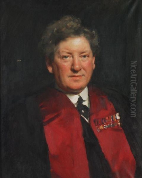 Portrait Of Sir John Lynn-thomas Oil Painting by Frank Thomas Copnall