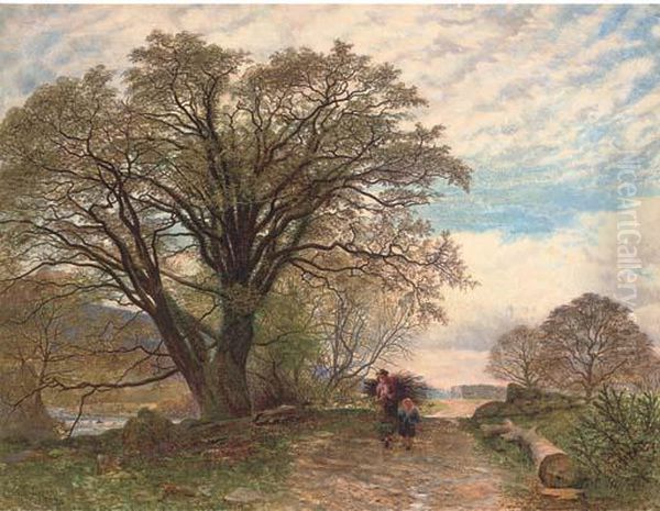 Returning Home With Firewood Oil Painting by C. Law Coppard