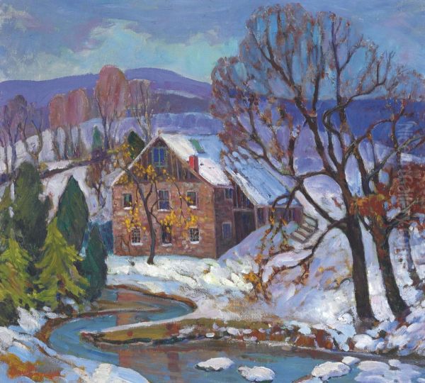 The Mill Stream Oil Painting by Fern Isabel Coppedge