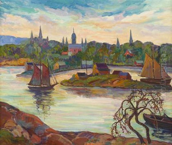 Gloucester Afternoon Oil Painting by Fern Isabel Coppedge