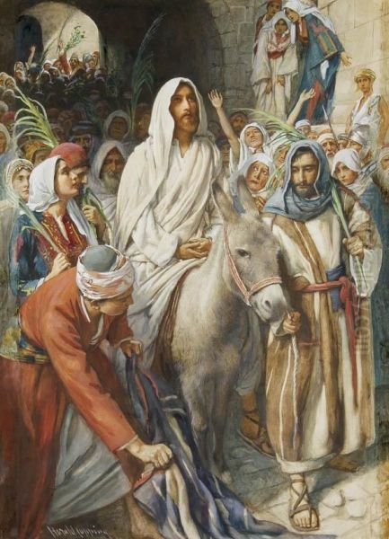 Christ's Entry Into Jerusalem Oil Painting by Harold Copping