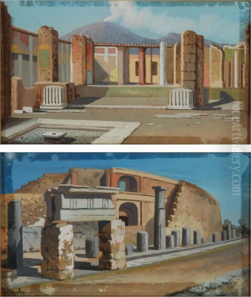 Scorci Di Pompei Oil Painting by Antonio Coppola