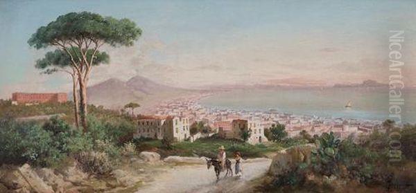 Veduta Del Golfo Di Napoli Oil Painting by Antonio Coppola