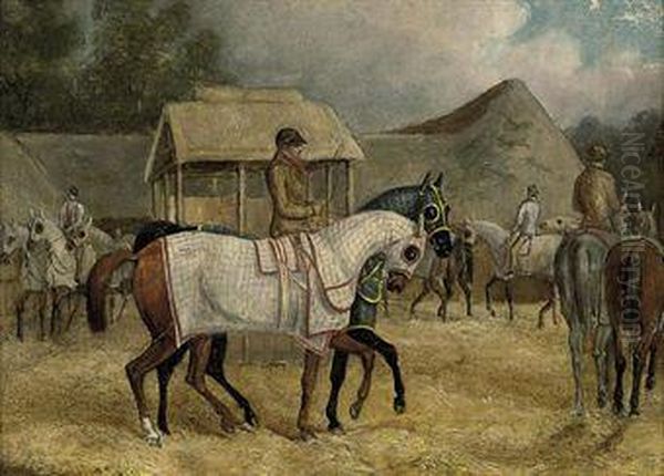 Summering The Hunter - A La Nimrod Oil Painting by Edith Ridley Corbet