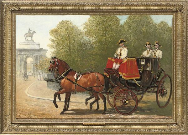 Returning From Her Majesty's Drawing-room Oil Painting by Alfred Corbould