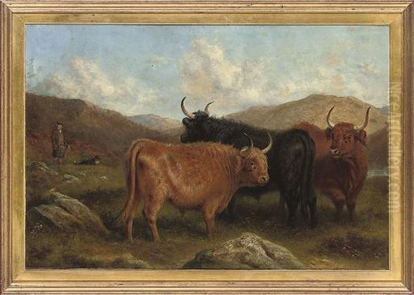 A Day In The Highlands Oil Painting by Aster R.C. Corbould