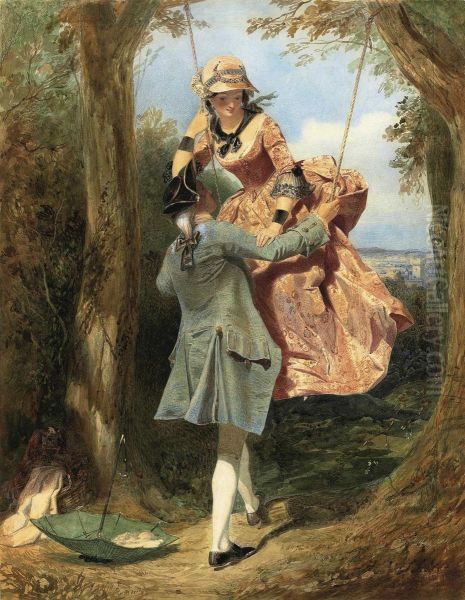 The Swing Oil Painting by Edward Henry Corbould