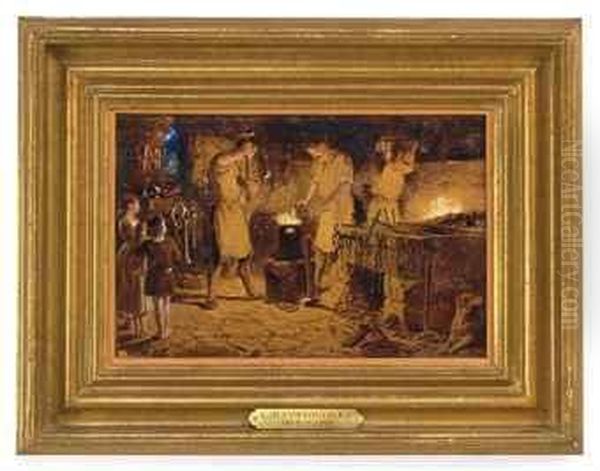 The Farriers Oil Painting by Edward Henry Corbould