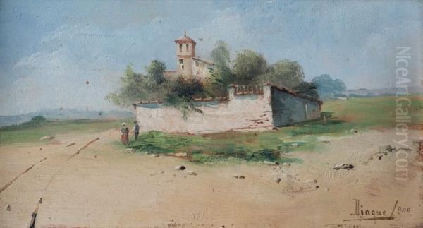 Casona Oil Painting by Federico Corchon y Diaque