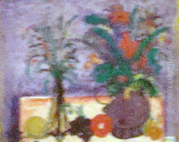 Nature Morte Aux Fruits Et Aux Fleurs Oil Painting by Horacio Sosa Cordero