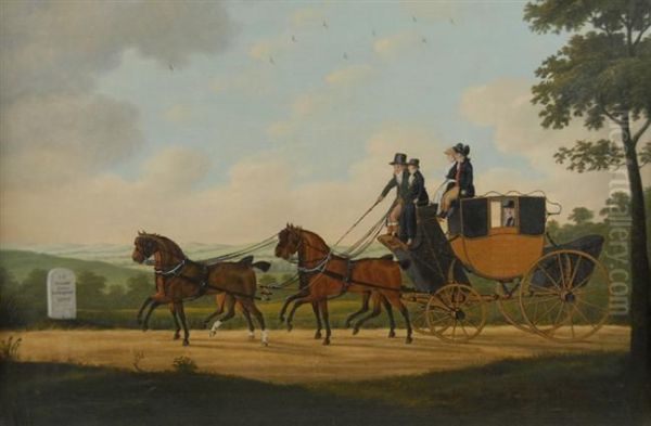 The Reading To London Stage Coach Oil Painting by John Cordrey