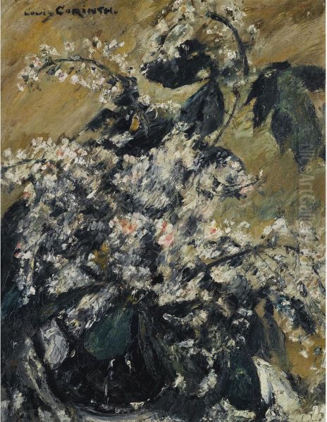 Kastanienbluten (horse Chesnut Blossoms) Oil Painting by Lovis (Franz Heinrich Louis) Corinth